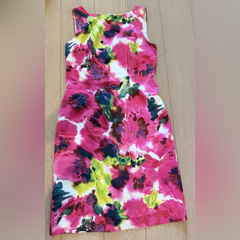 High Neck Floral Ann Taylor Dress